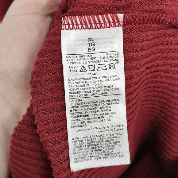 Old Navy Red Ribbed Jumpsuit - Picture 5 of 5